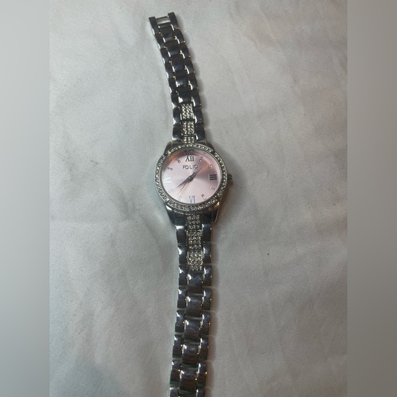 Women’s silver tone watch folio - Picture 2 of 7